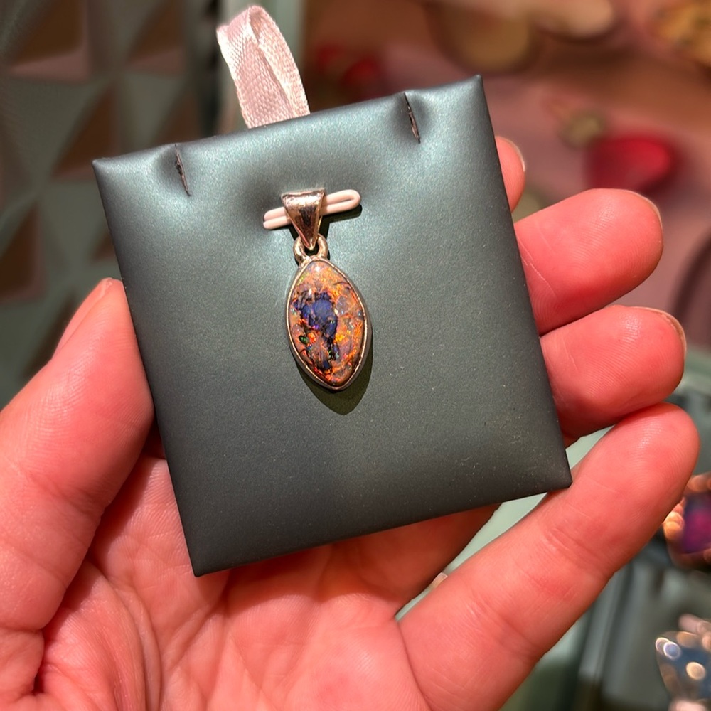 Sterling Opal Pendant - Solid 925